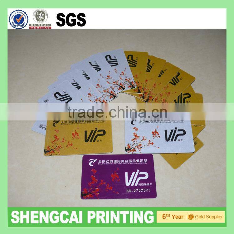 2013 Top sales PVC vip card