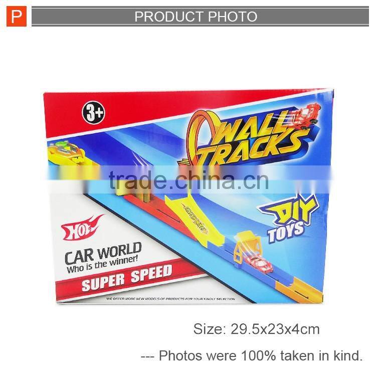 Max speed ejection racer car with railway track car set