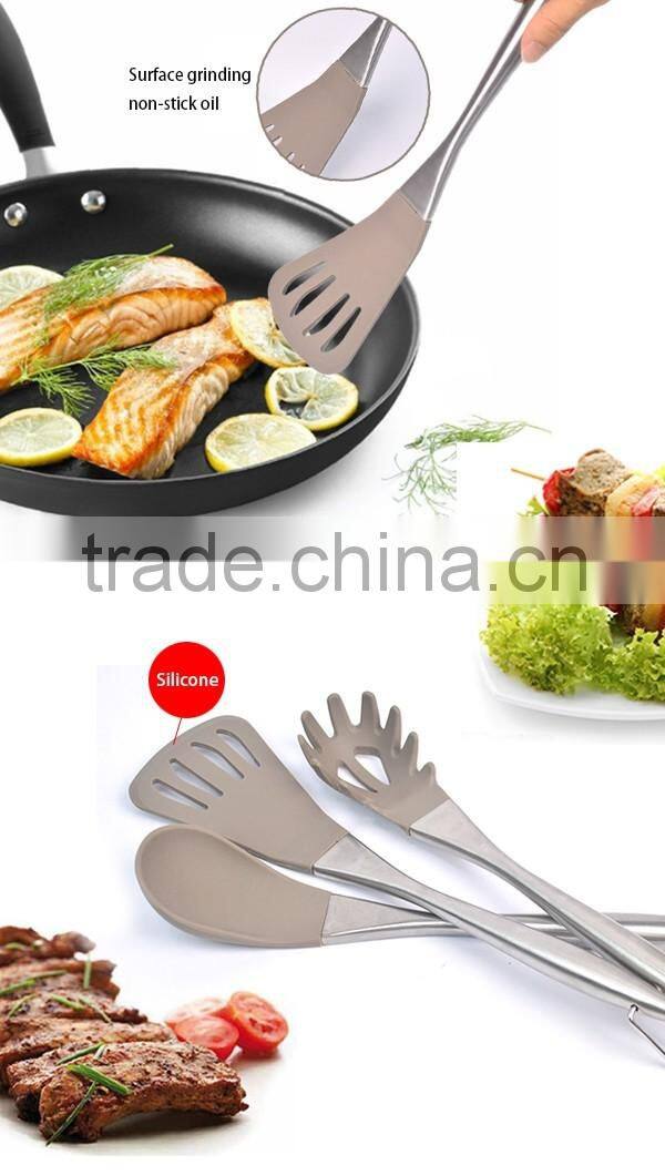 7-Piece Premium Silicone Kitchen Utensil Set With Stainless Steel handle