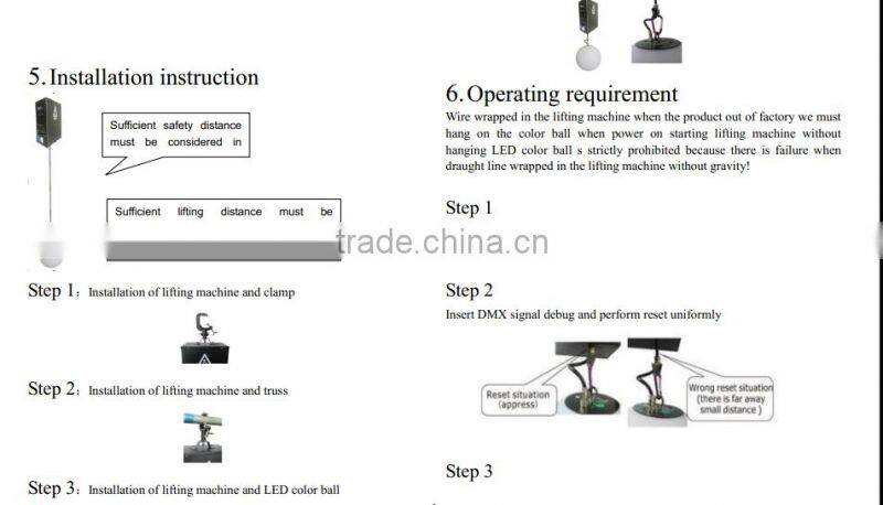 wholesale price colorful kinetic system balls lights dmx winch