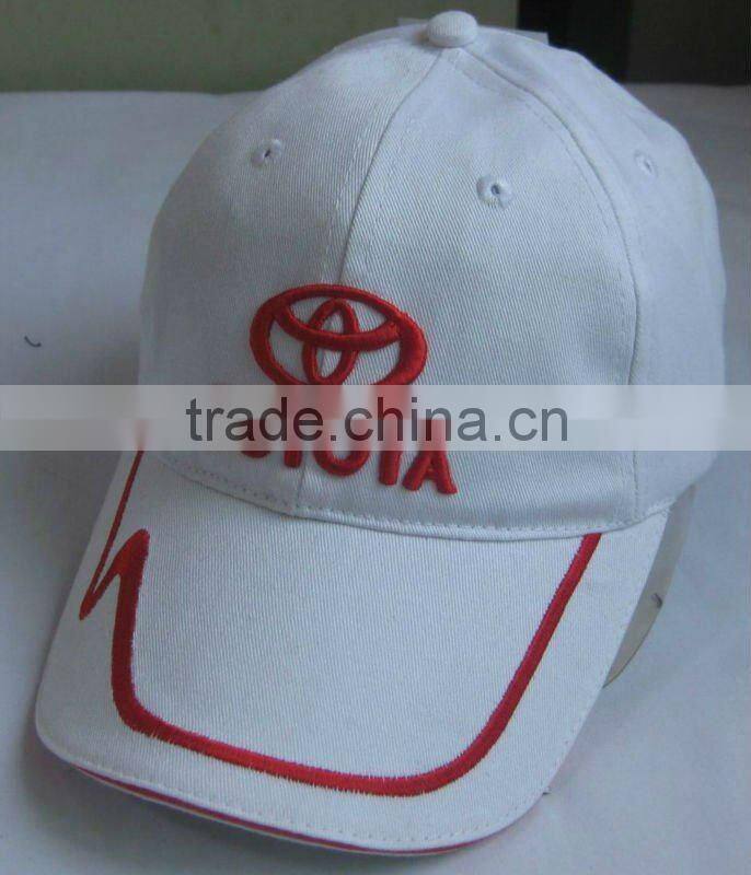 black 2D embroidery 100% cotton golf cap