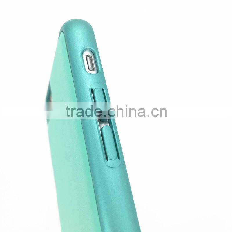 Light green electroplating aluminum alloy frame +leather phone case for iphone 7