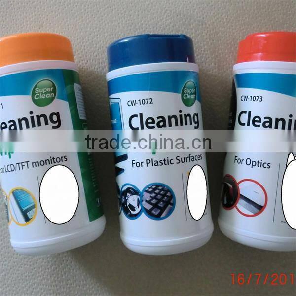 laptop cleaning wipes, lens screen cleaner wet cloth, dry fast without streaks leaft