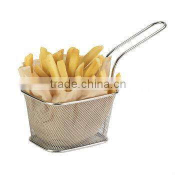 18-8 Stainless steel Mini chips basket with 2 Loop handle