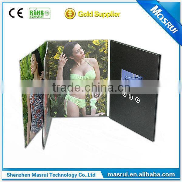 LCD 2.4inch 2.8/4.3 inch luxury wedding invitation video card