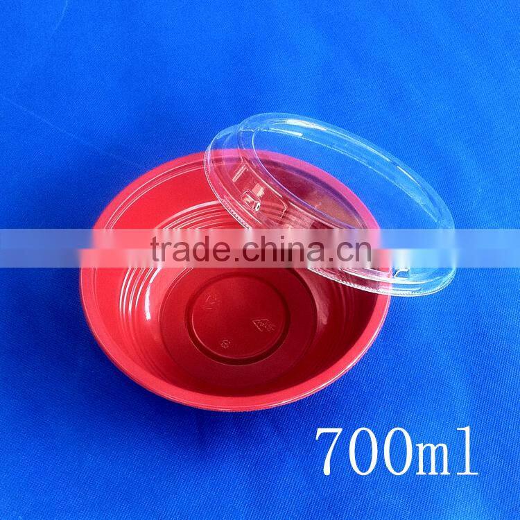 1000ml Disposable Donburi Bowl red with Lid