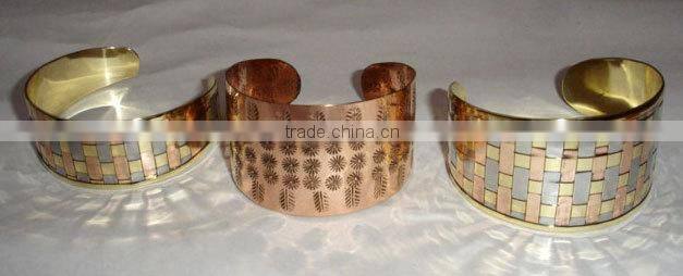 Wholesale High Polishing Best Style Smooth Wide Brass Cuff Bracelet Bangle Handmade
