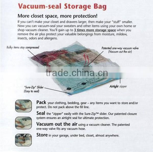 storage organizer vacuum compressed bag