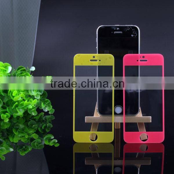 colorful mobile phone screen protect case tempered glass screen protector for iphone 5s/5c/5