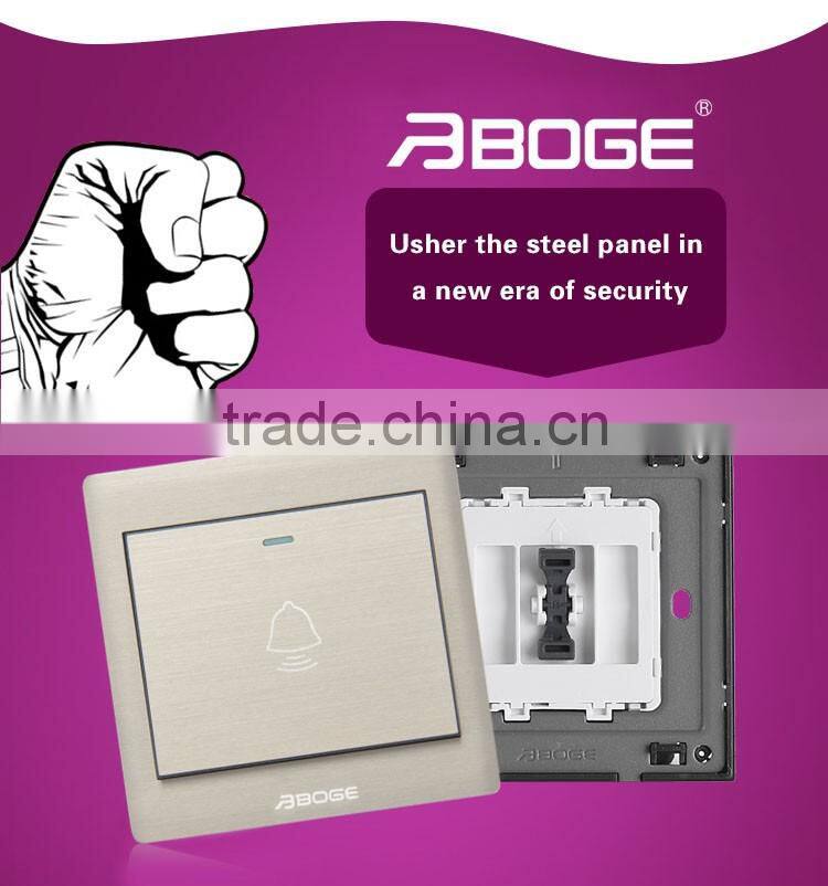 door bell switch with aluminium drawing cover