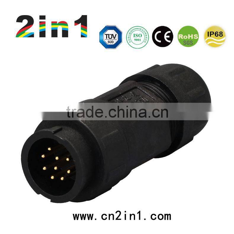 SK19-9P IP67 Soldering Electric Cable Wire Waterproof Connector