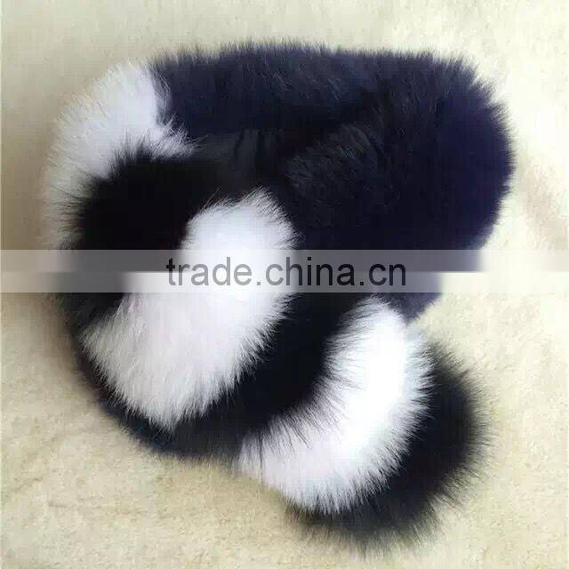 2015 fashionable multed color fox fur shawl for women