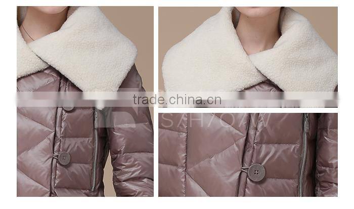2015 winter fashion woman wear jacket with turn-down collar