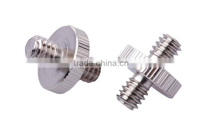 Custom 1/4 stainless steel double threaded camera screw