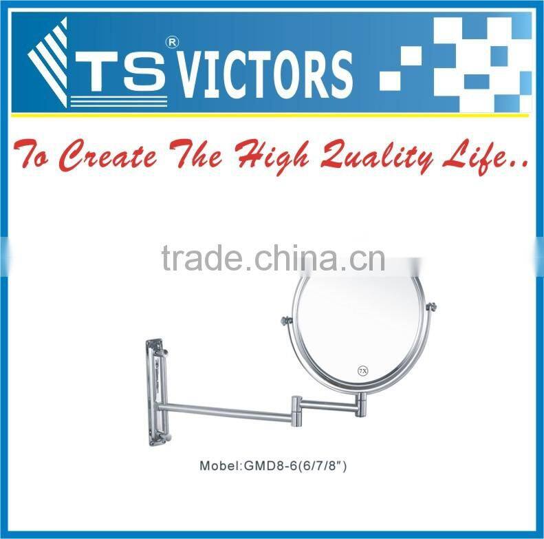 3X magnification double side wall mounted cosmetic mirror