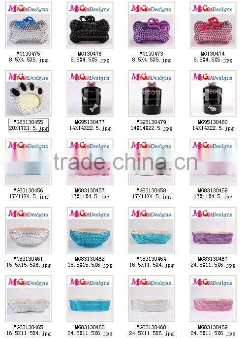 Wholesale Direct Factory Produce OEM Decor Art Gift Crystal Pet Ceramic Bowl