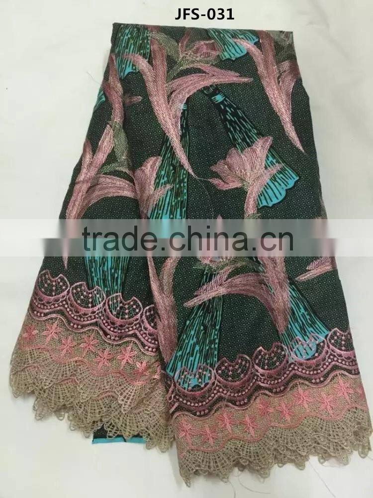 Excellent cotton wax lace trim cord lace fabric mix super wax hollandaise