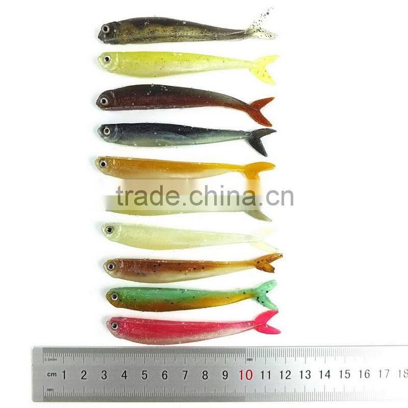 soft bait 10 colors fishing tackle 8.9CM/3.1G fishing lures Soft lures