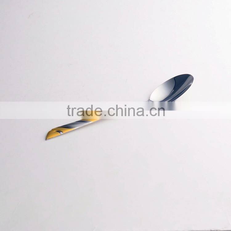 stainless steel cutlery with golden plated