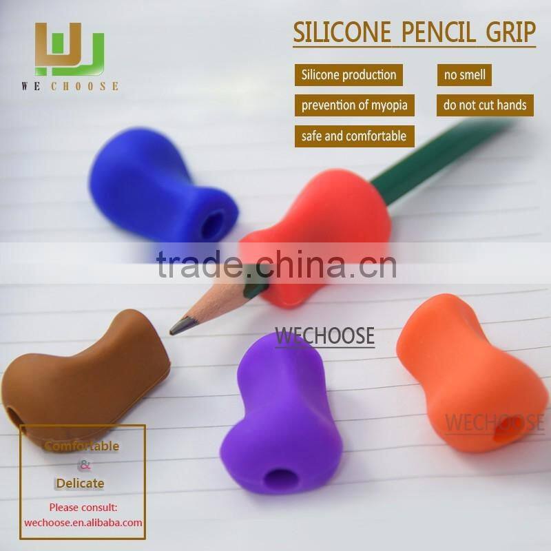 kids Preschool learning silicone rubber pencil grip writing claw soft touch good writing habit