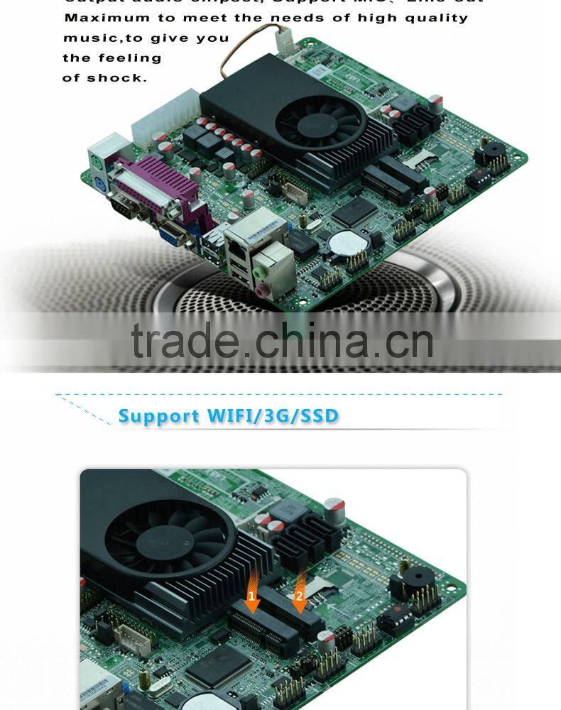 Alibaba hot selling intel chipset motherboard ddr3 ram supported motherboard with 2*24BIT lvds, 8*usb,6*com,1* RTL8111E