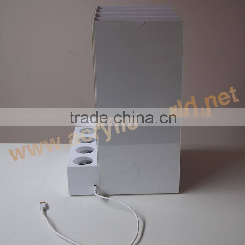 led rechargeble e-cigarette display/vape display and brochure display stand