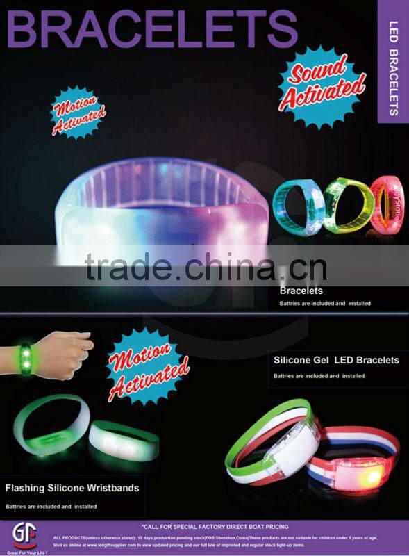 Hot Promotional Giveaways High Quality Led Flash Party Light Up Bracelet