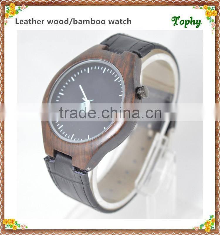 Manufacture customized handmad nature wood watch , Sandalwood wooden wrist watch