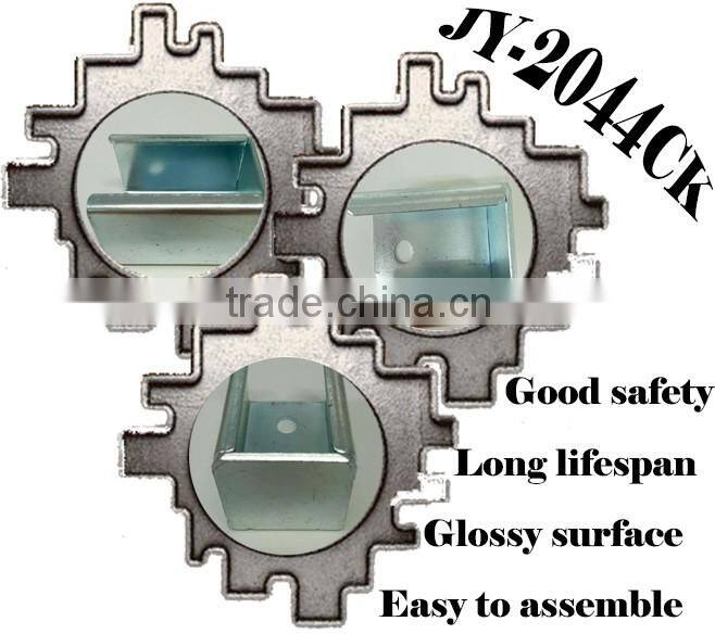 JY-2044CK|Zinc-plated roller track fitting|Storage rack roller track connector|Logistic mounting bracket slide joint