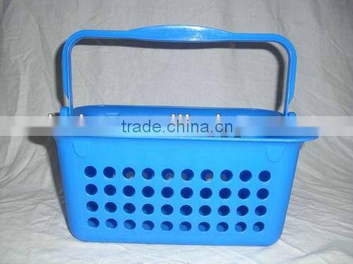 blue custom plastic handle baskets