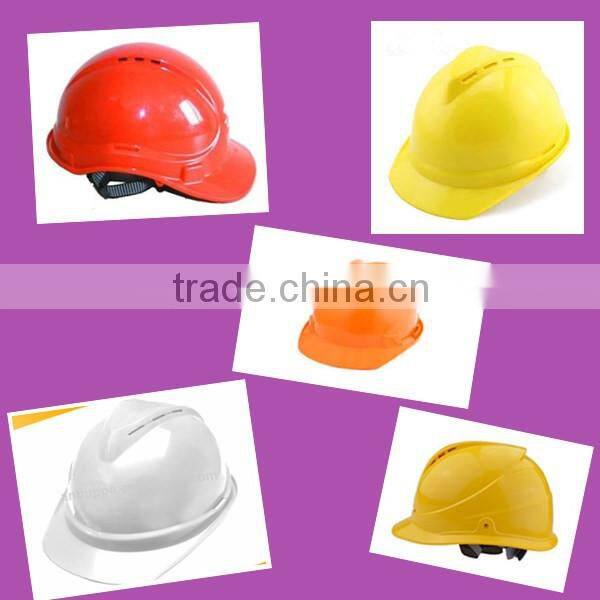 CE EN397 ABS red color printed UV resistant Ventilated protective hard hat