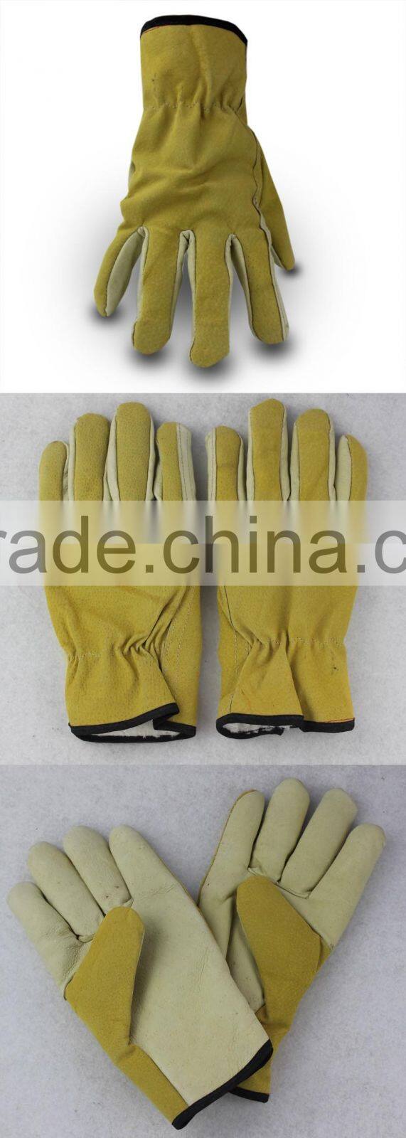 Custom logo winter cheap leather industrial gloves