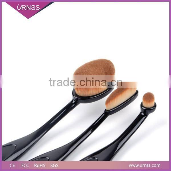 10pcs Oval Toothbrush Shaped Makeup Brushes Set