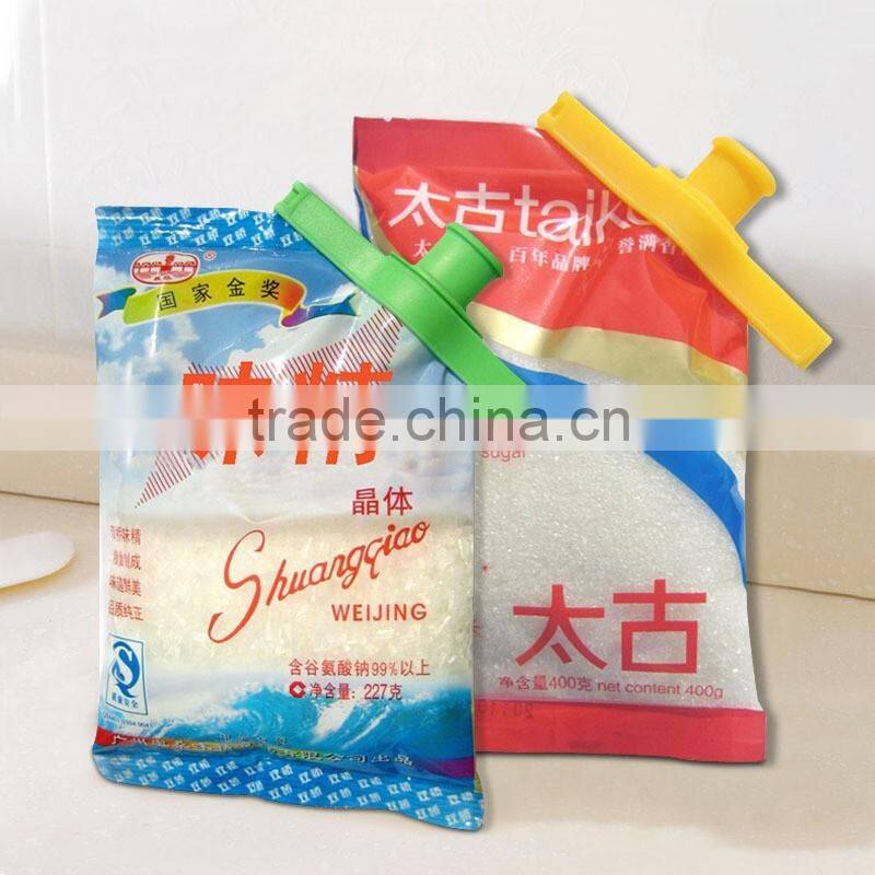 Plastic Food Bags Sealing Clip Kitchen Storage Organizer Discharging Mouth Cap