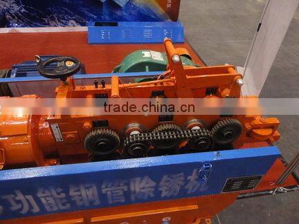 Best selling Construction pipe combined rust removing and painting machine