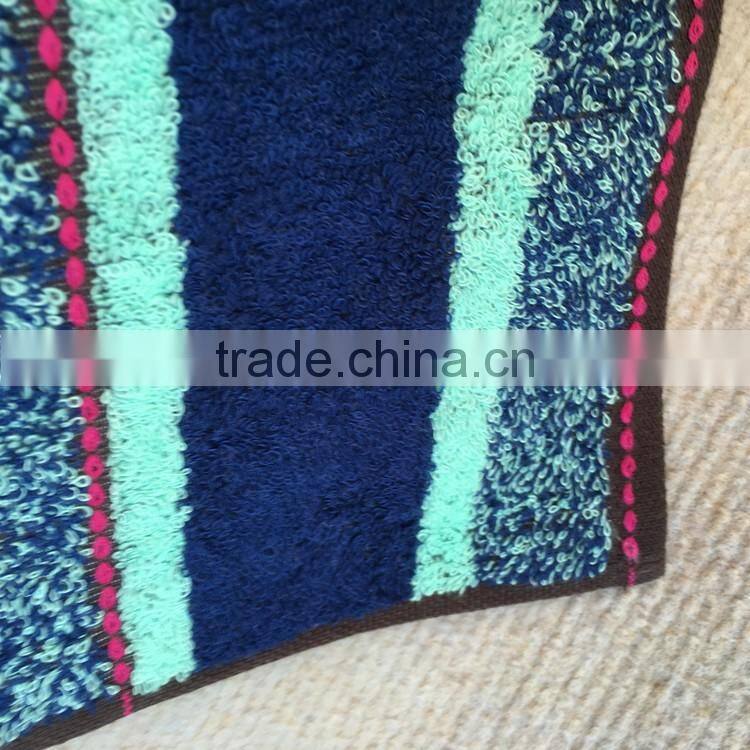 Towel for bathroom, 100% cotton striped bath/face towel, stripped towel set