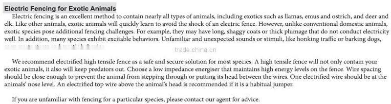 Visson X-pest insulators for electric fence, electric fence for pigs, electric fence tester 10 km range approved IP54
