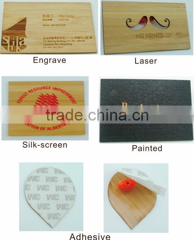 custom fancy sandalwood business card with card holder