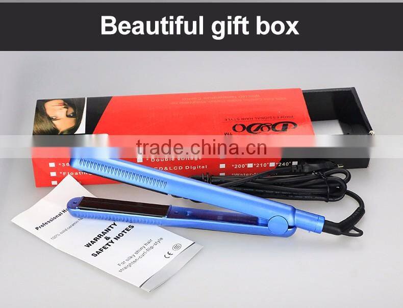 JBG-LS180 professional hair extension iron LED disply far infrared ionic hair flat iron hair straightener brush