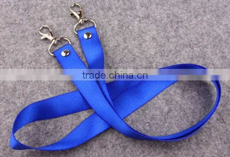 Shenzhen city factory bright single color silk-screen polyester lanyard
