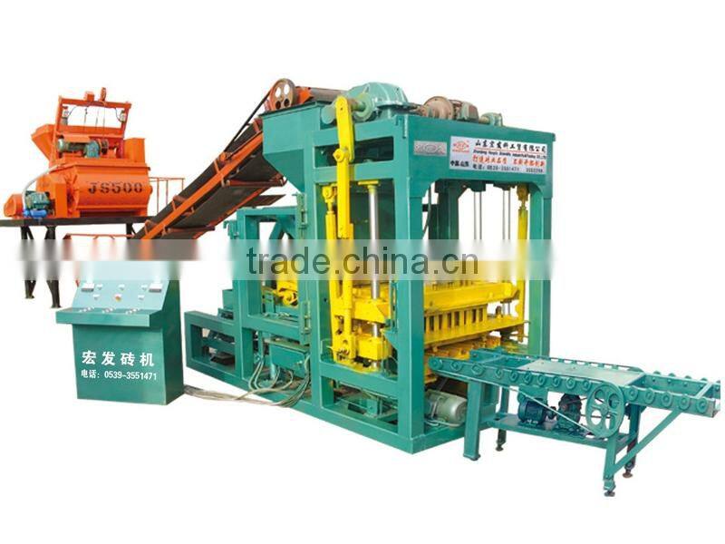 Ghana QTJ4-25 brick making machine,concrete hollow block machine,small scale block making machine