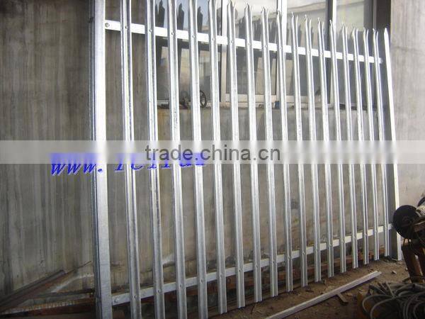 Hot dipped galvanized palisade fence and top razor wire for Towers and Masts