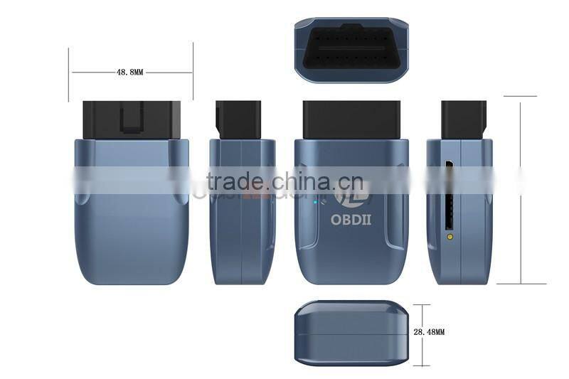 Real Time Tracking OBDII mini GPS GSM Tracker Wirless Bluetooth OBD GPS Tracker