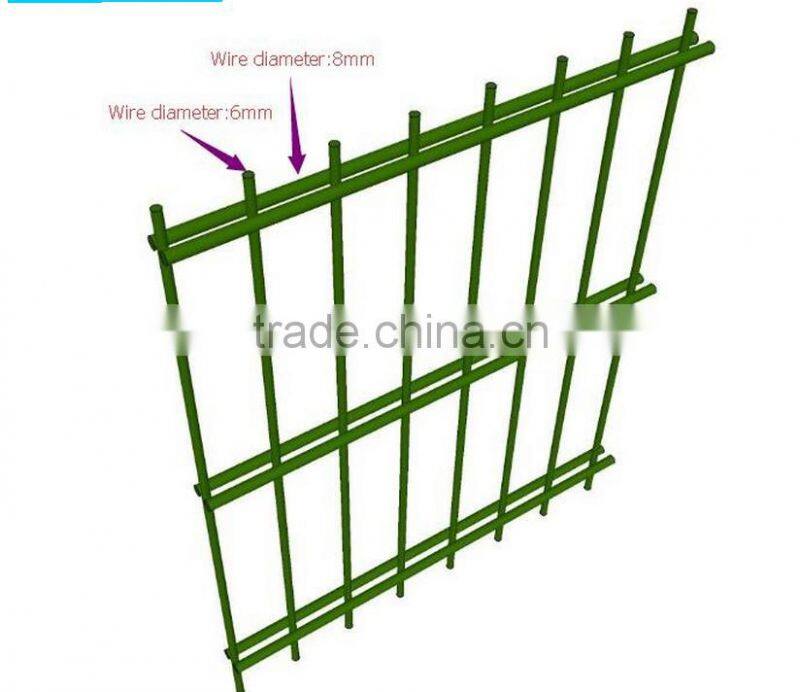easy installation double wire rod mesh fence in welde wire factory