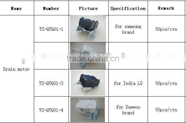 Washing Machine Retractor Drain Motor