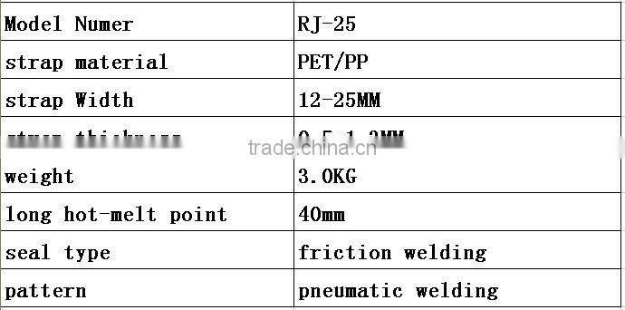 RJ-25 PNEUMATIC THERMAL MELT STRAPPING TOOL