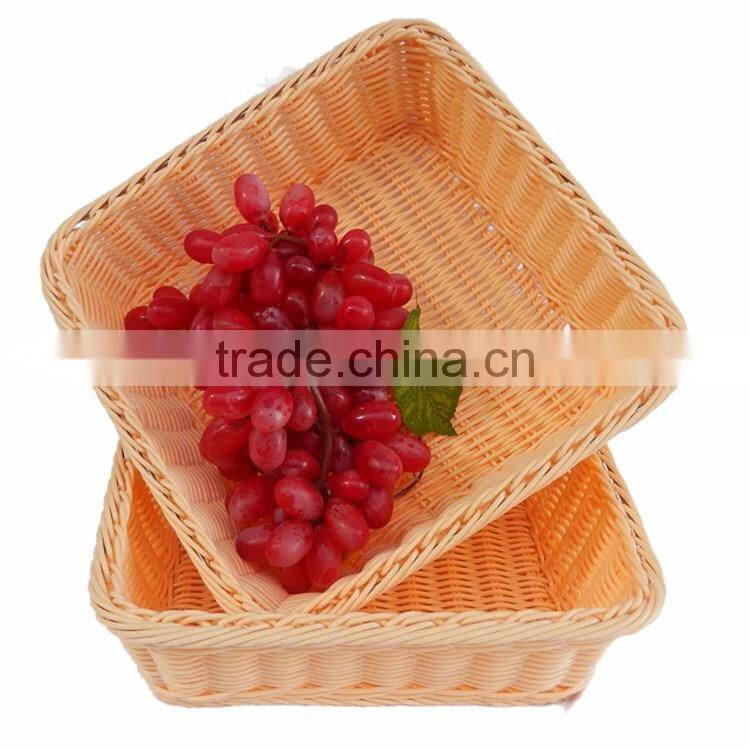 S&D Household accessories wicker crafts Natural poly rattan wholesale fruit baskets