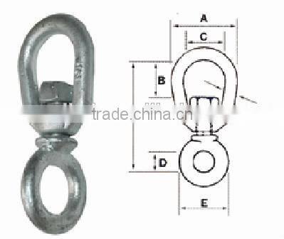 G401 Hot Dip Galvanized Carbon Steel Chain Swivel