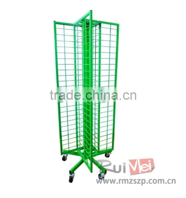 2016 new design upright customized 4-side rotating display stand