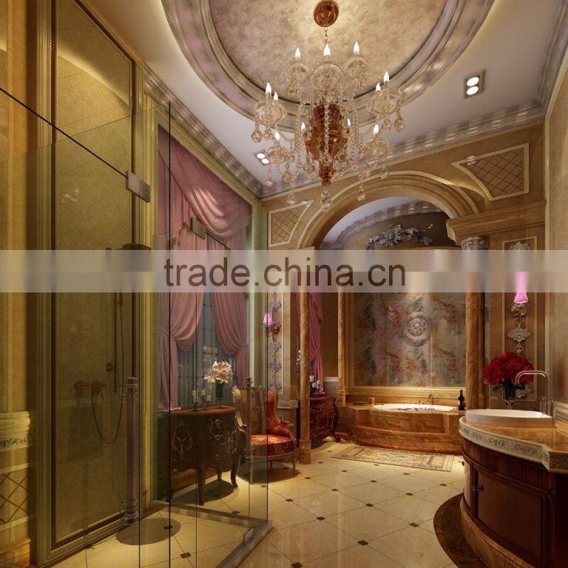 Private Luxurious European Villa 3D rendering Service And Material Arrangement